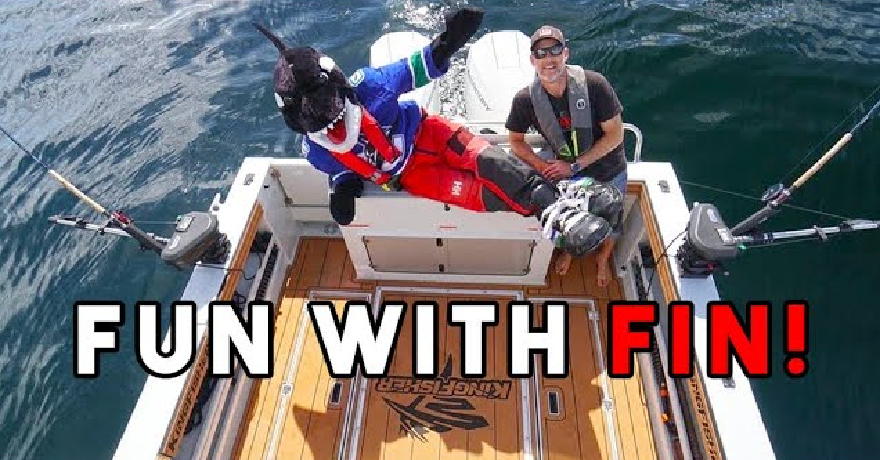 FEED THE WHALE - Fishing with Canucks Fin!